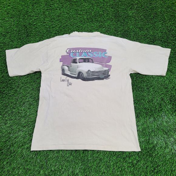 Vintage 1998 Classic Car Shirt Large 21x28 Ivory USA - Picture 1 of 15
